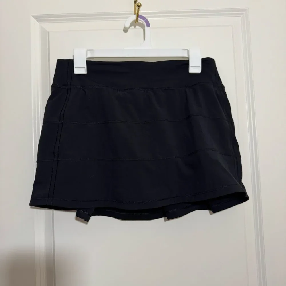 Lululemon Pace Rival Mid Rise Black Activewear Skort